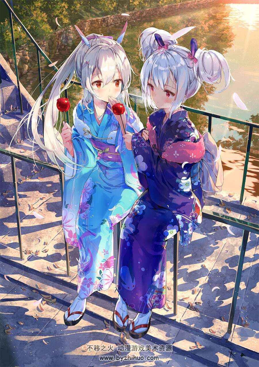 2018年新年 和风少女插画壁纸 好喜庆 288P