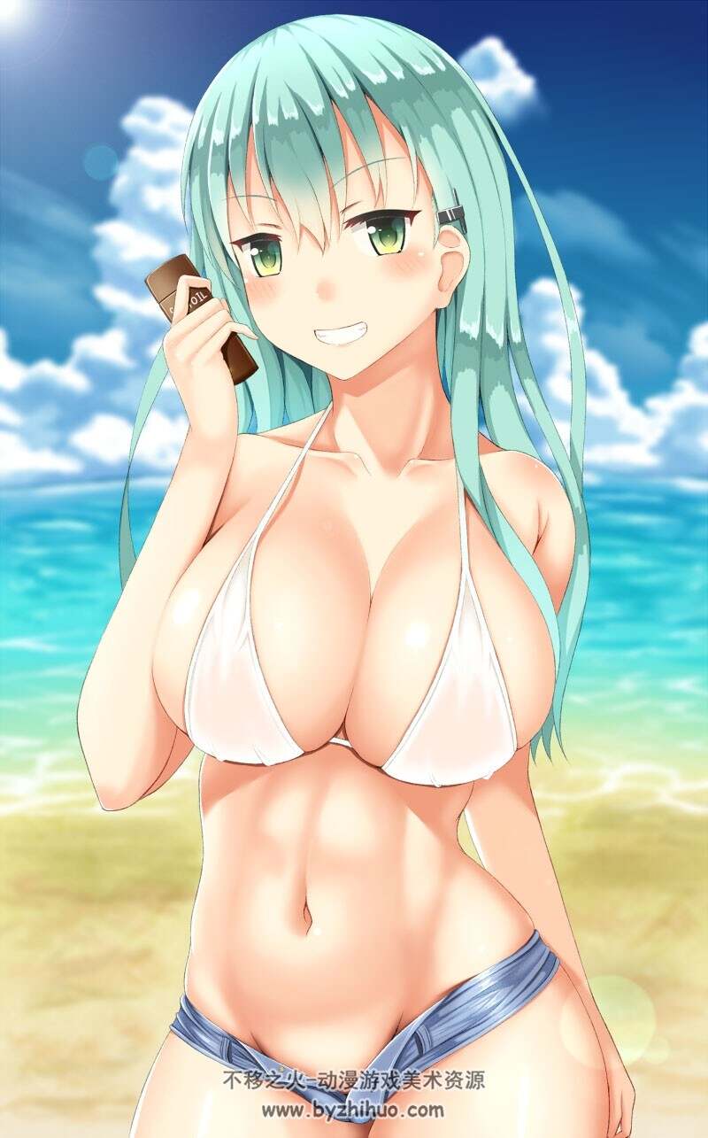 日本沙滩少女插画图包分享 131P