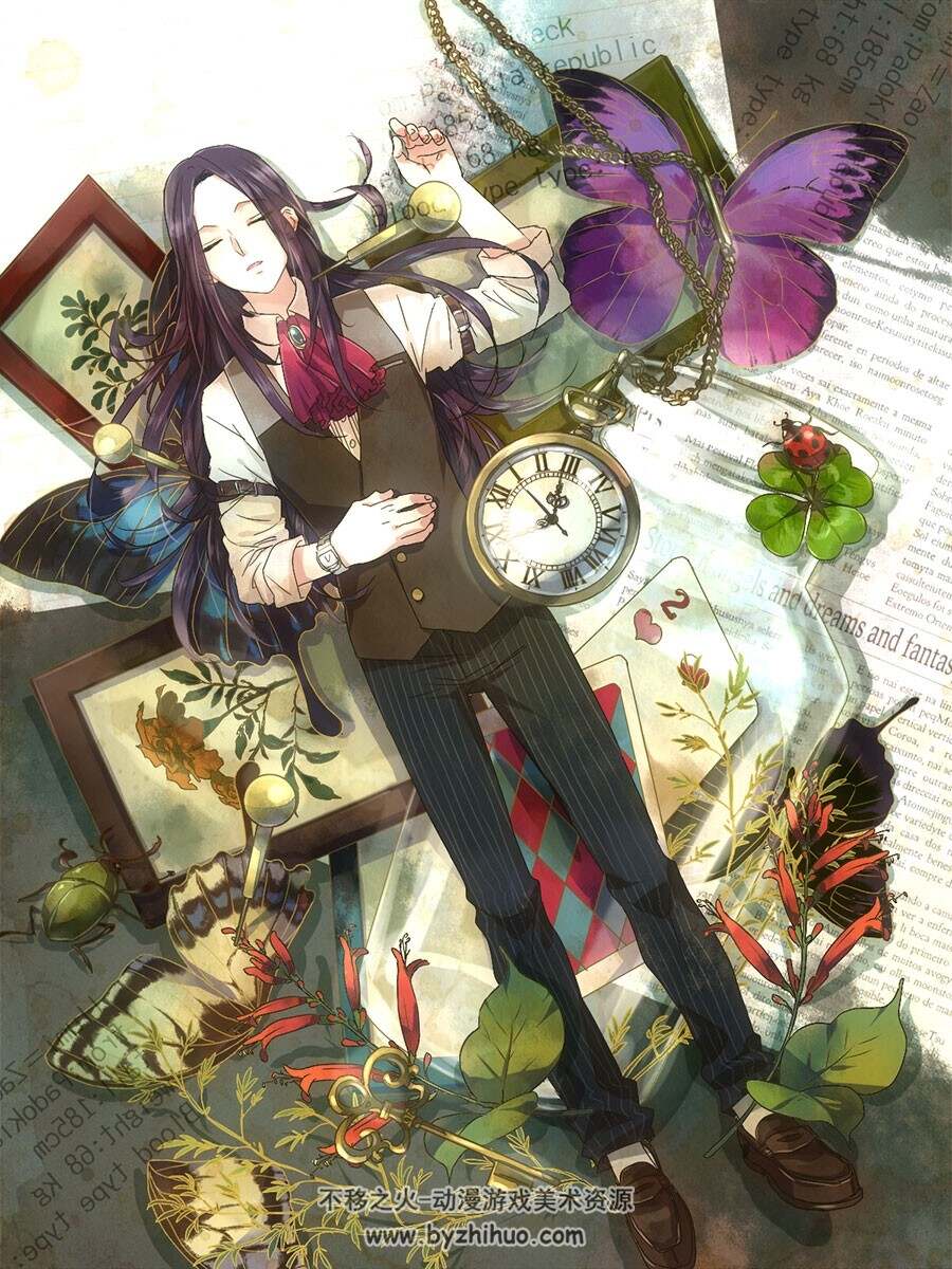 日系浪漫插画壁纸图集分享 100P