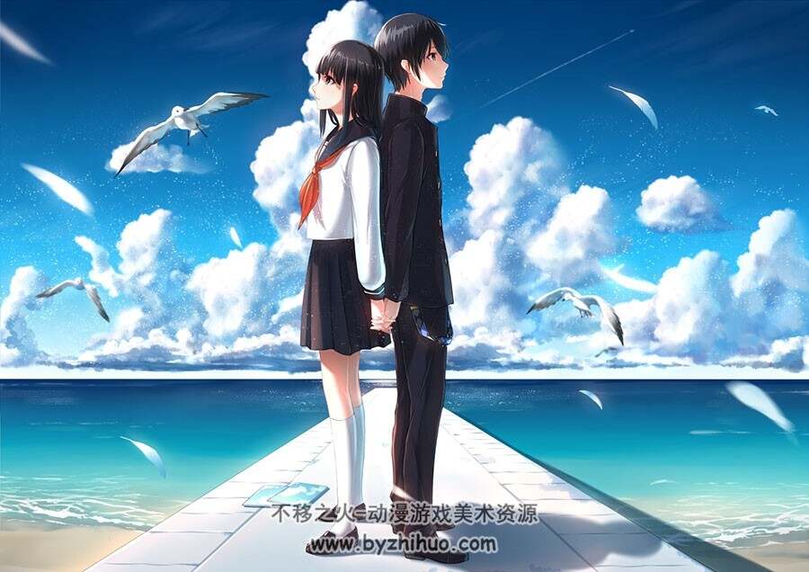日系浪漫插画壁纸图集分享 100P