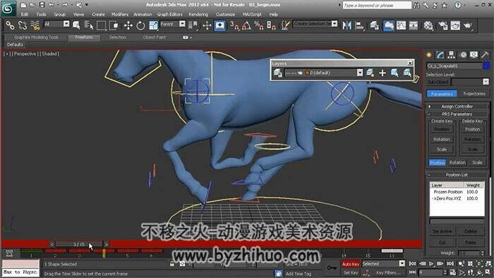 3Ds max 马匹跑步的动画视频教程