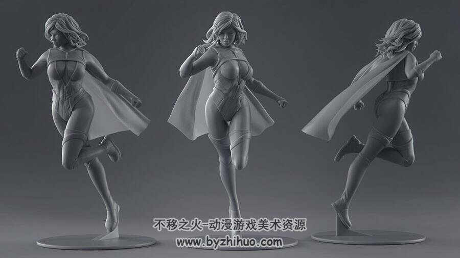 zbrush超级女英雄手办模型雕刻视频教程