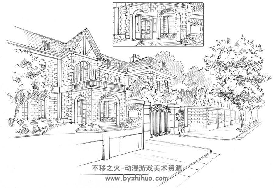 神之谜题1 场景道具角色原画线稿设定 100P