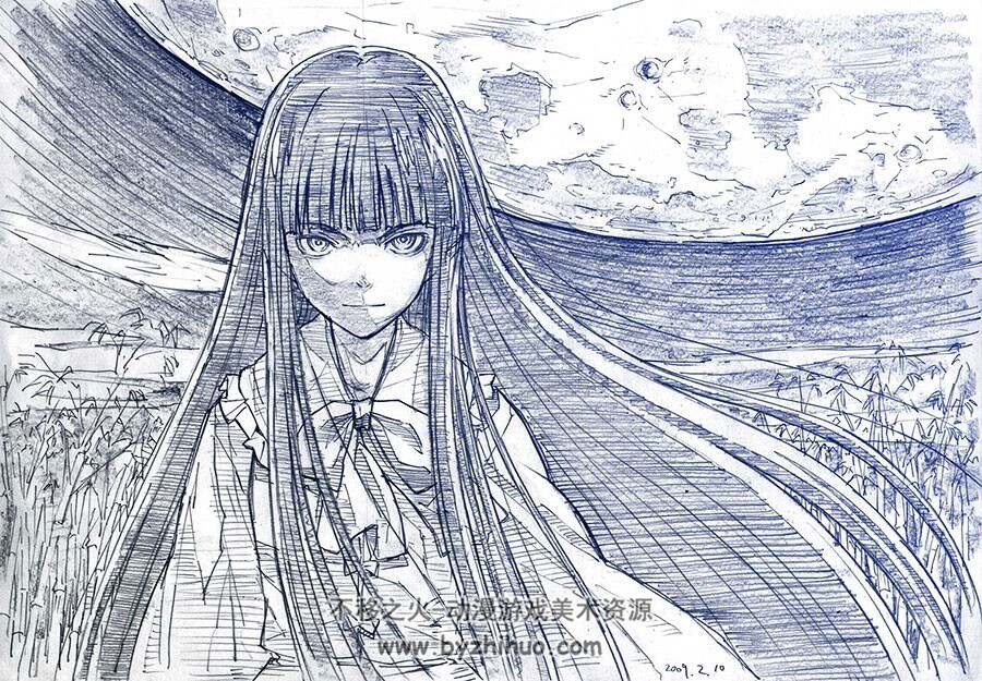 さきの新月武打 角色手绘插画图包分享 385P