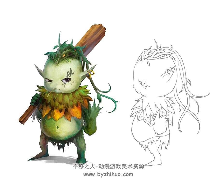 中式古风宠物怪物 概念原画图包分享 405P
