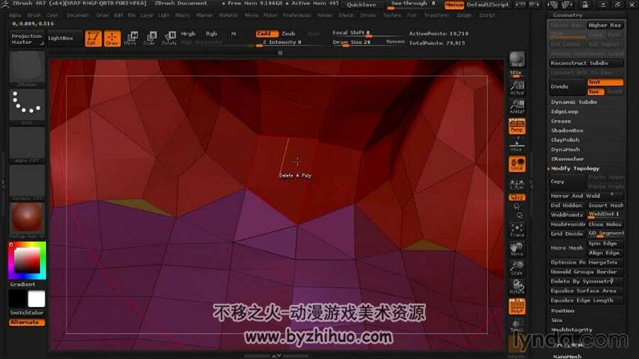 ZBrush 人物头部4R7自动拓扑技术视频教程