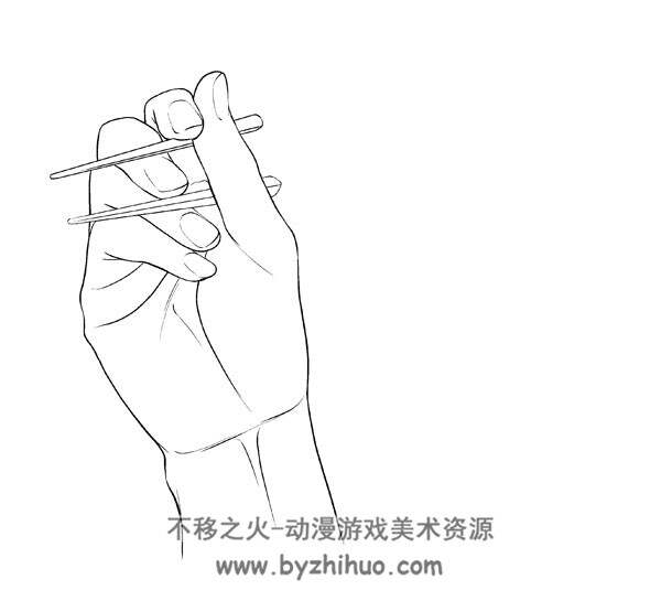 持物体的手 多种角度透视素材参考 266P