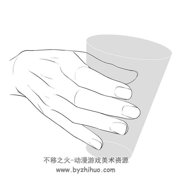 持物体的手 多种角度透视素材参考 266P