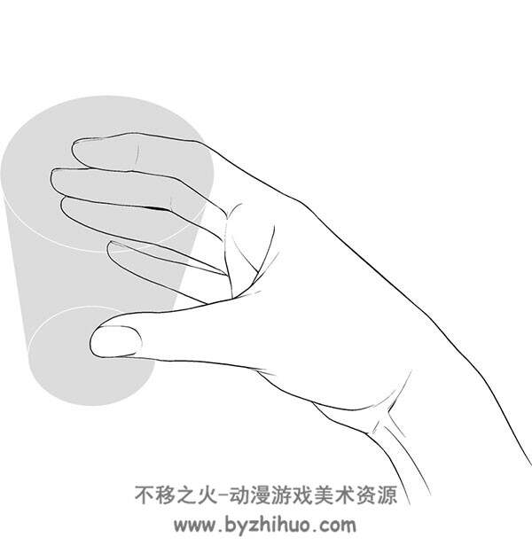 持物体的手 多种角度透视素材参考 266P