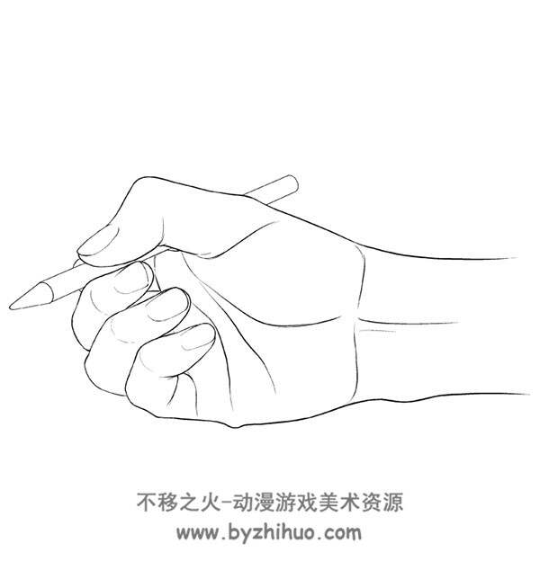 持物体的手 多种角度透视素材参考 266P