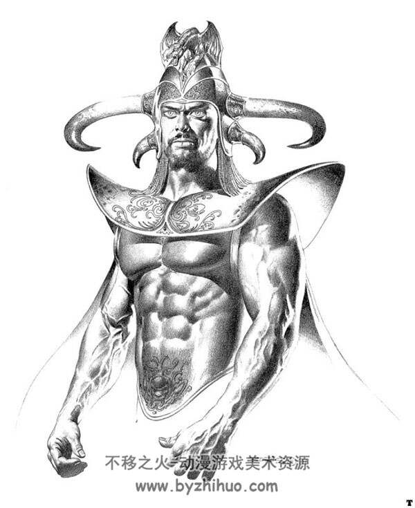 欧美插画大师Boris Vallejo 的素描作品赏析 46P