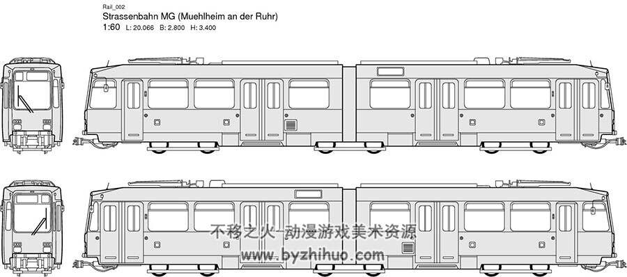 火车 动车双视面线稿图包分享 154P