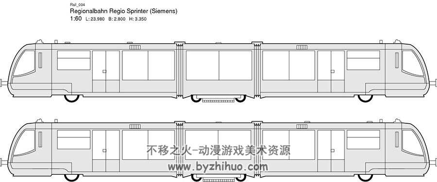 火车 动车双视面线稿图包分享 154P