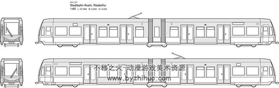 火车 动车双视面线稿图包分享 154P