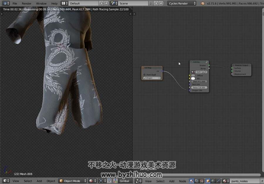 CINEMA 4D  Blender忍者材质渲染视频教程
