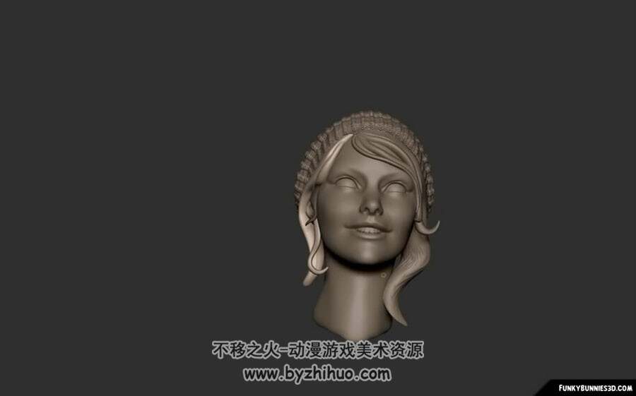 ZBrush 雕刻毛衣少女雕刻视频教程