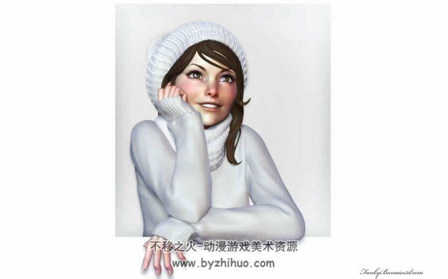 ZBrush 雕刻毛衣少女雕刻视频教程