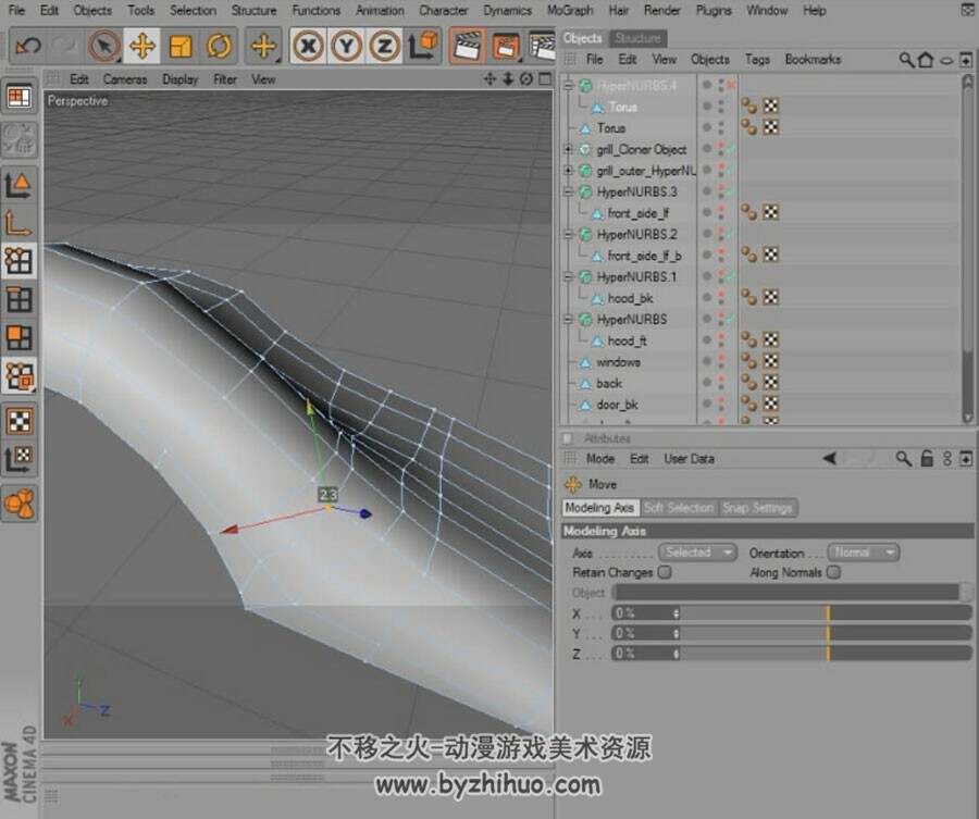 cinema 4d 老爷车模型制作视频教程