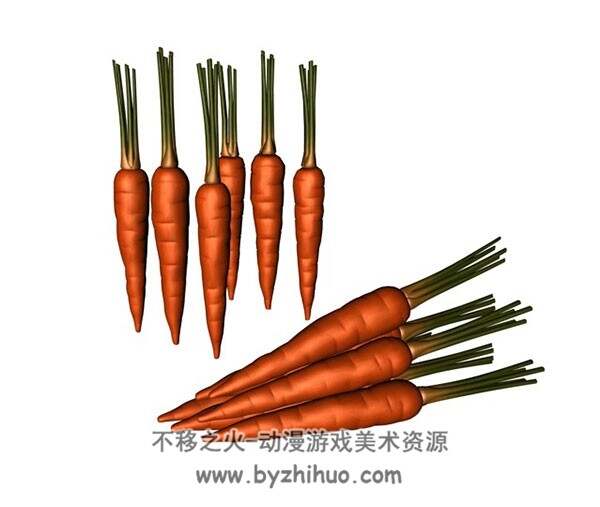 Carrot 胡萝卜 C4D模型分享