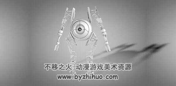 小型机器人模型 格式C4D