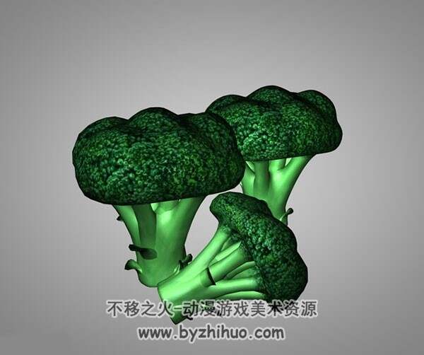 蔬菜之Broccoli 西兰花 C4D模型分享