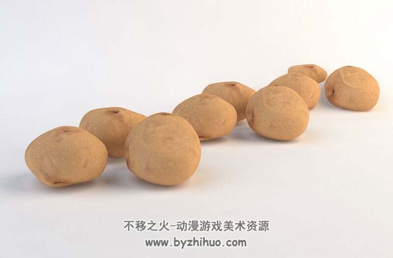 Potato 土豆 马铃薯 C4D模型