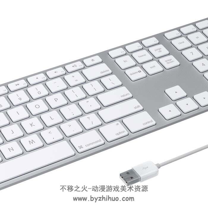 Apple Keyboard 键盘C4D模型