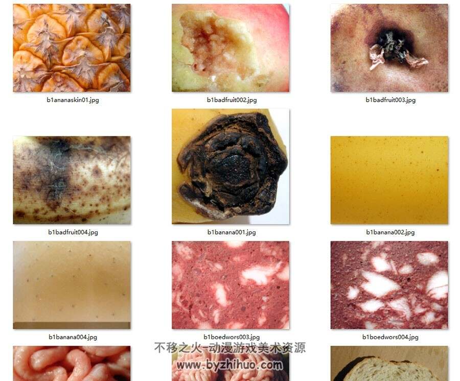 各种食物表面和局部贴图及参考图片 134P