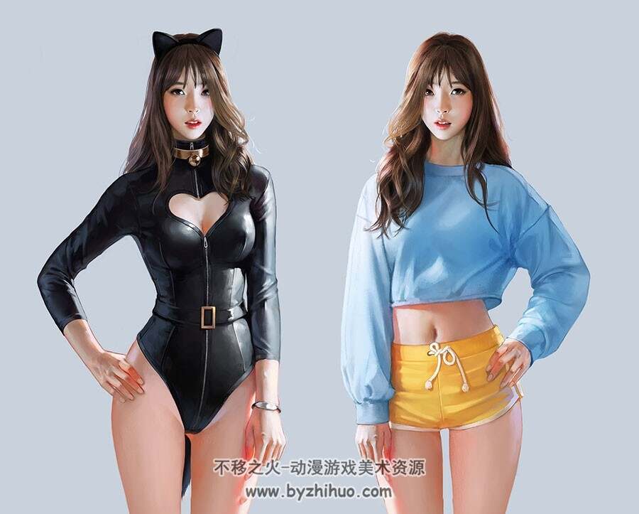 韩式女孩插画图集分享 25P