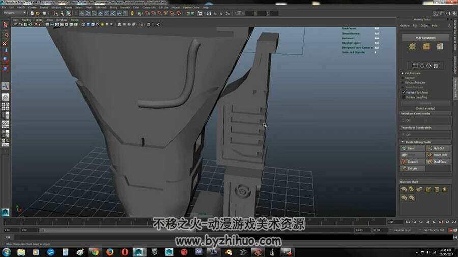 Maya 简单的机器人建模制作方法视频教学教程