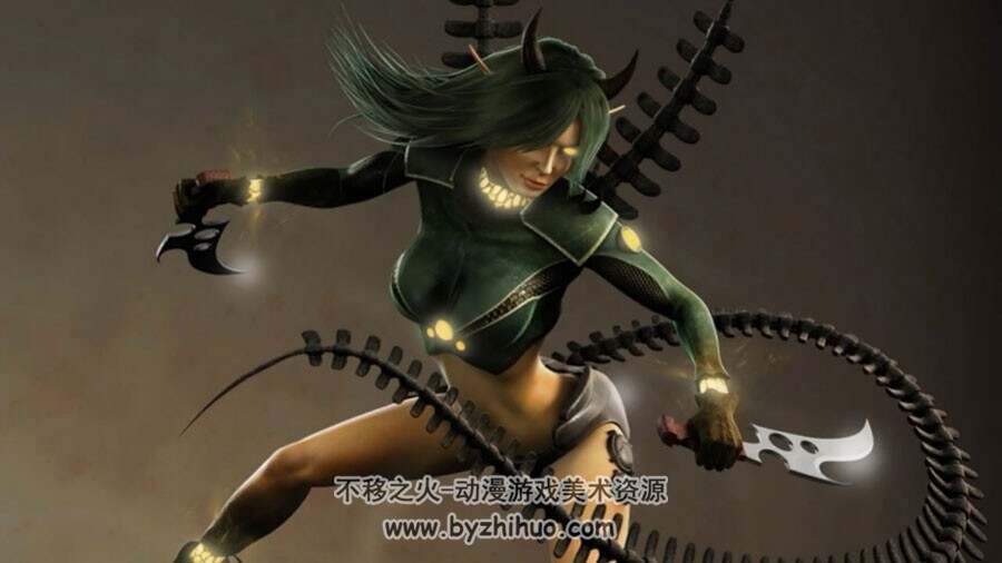 MAYA 性感女恶魔角色建模视频教程