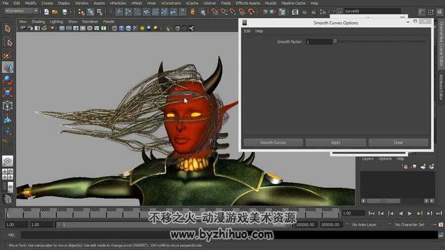 MAYA 性感女恶魔角色建模视频教程