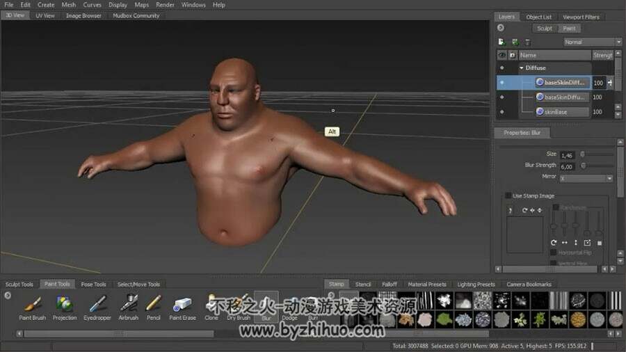 ZBrush & Maya 角色设计渲染合成视频教程