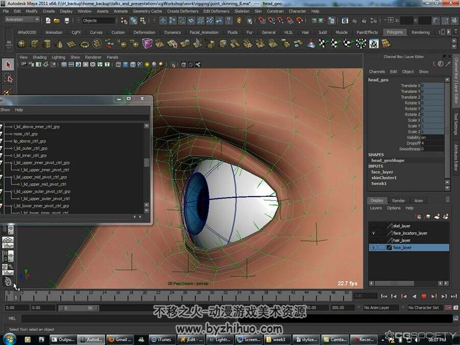 MAYA 角色面部结构剖析及表情动画教学视频