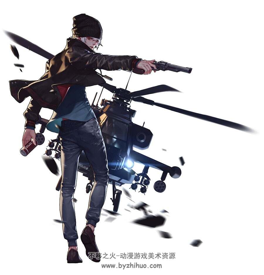游戏角色素材 射手炮手概念原画设定 2257P