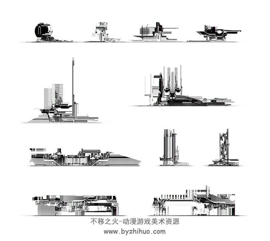 角色原画过程海报+道具概念图包 84P