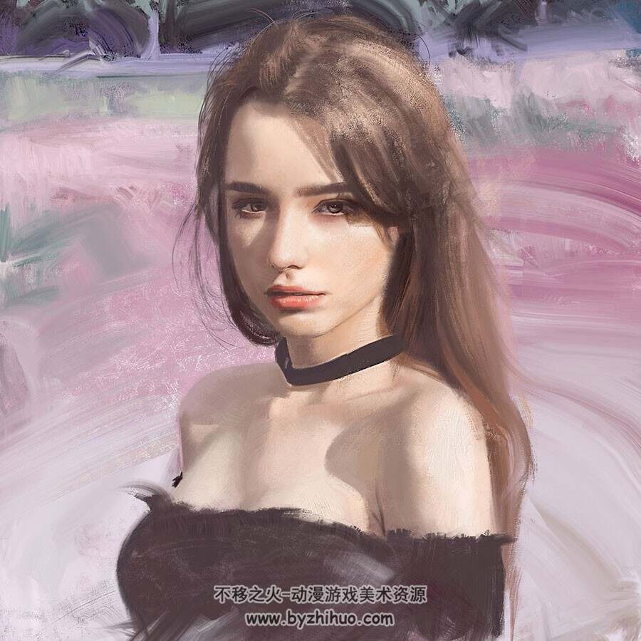 女郎插画肖像图集 40P
