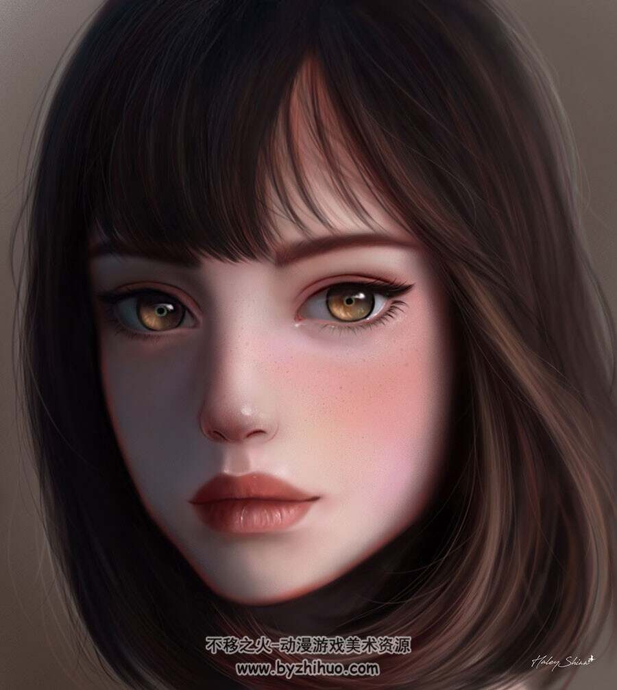 画师 haley 人物肖像插画图集赏析 45P