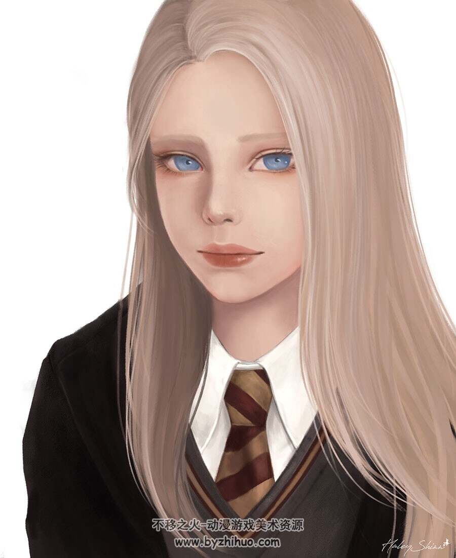 画师 haley 人物肖像插画图集赏析 45P