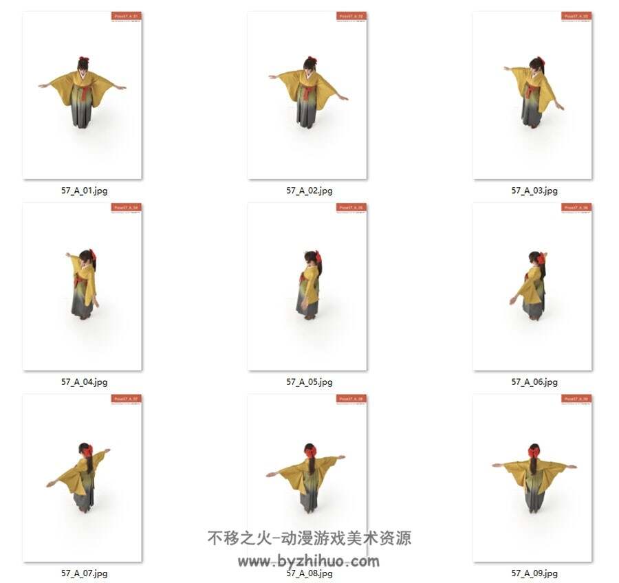 日本女性和服各种POSE全方位参考照片合集 7500P