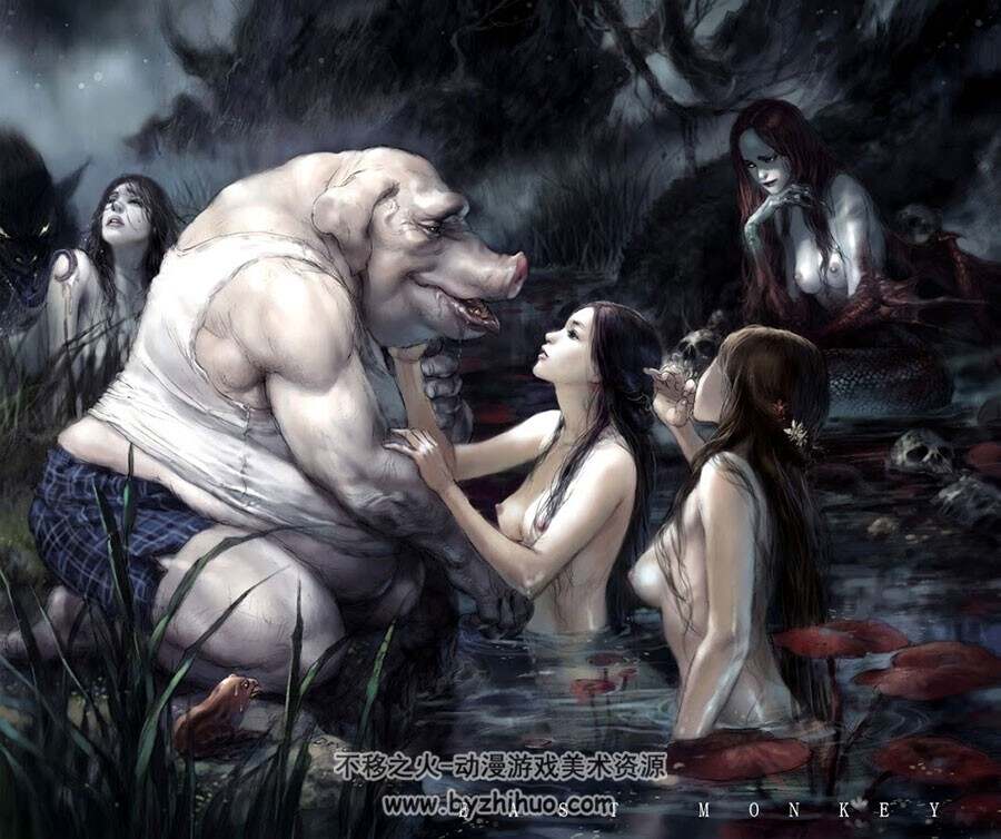 EastMonkey 国人画师角色插画作品参考 155P