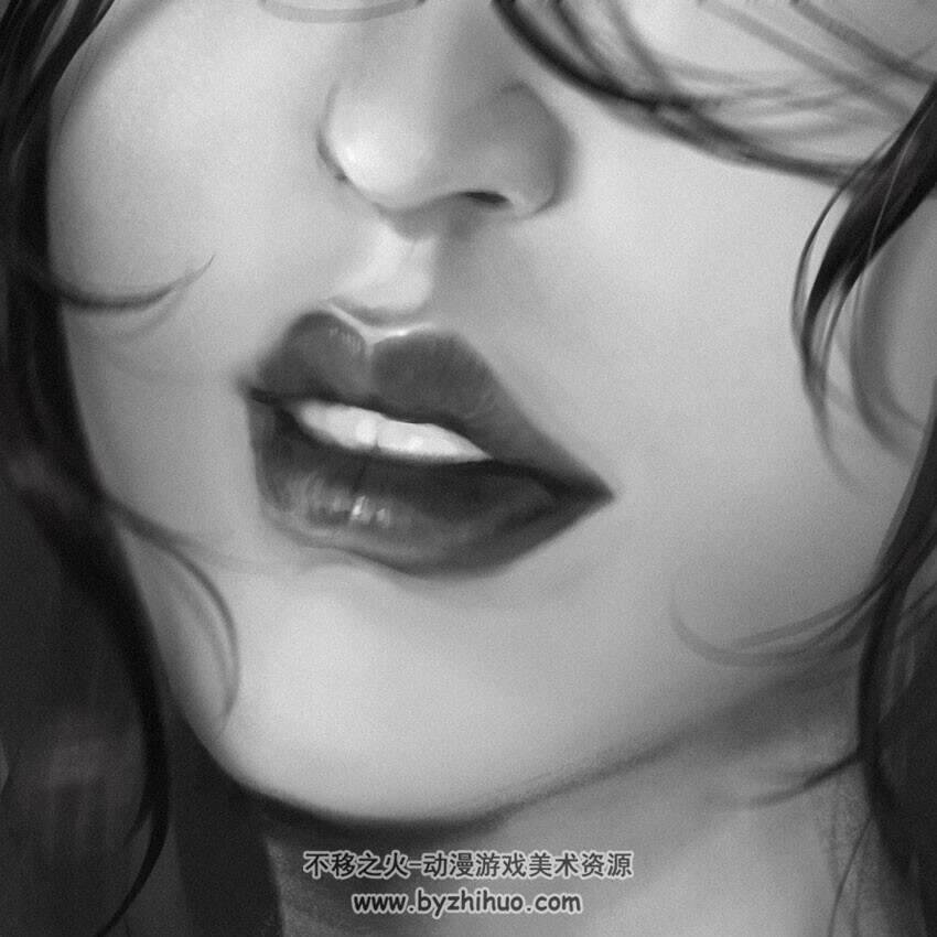 让人心跳的黑白肖像插画赏析 来自mrcooo 71P