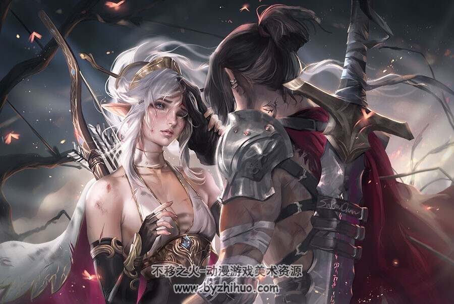 外国大神Sakimi Chan CG同人插画视频教程 附PSD文件和笔刷 33期