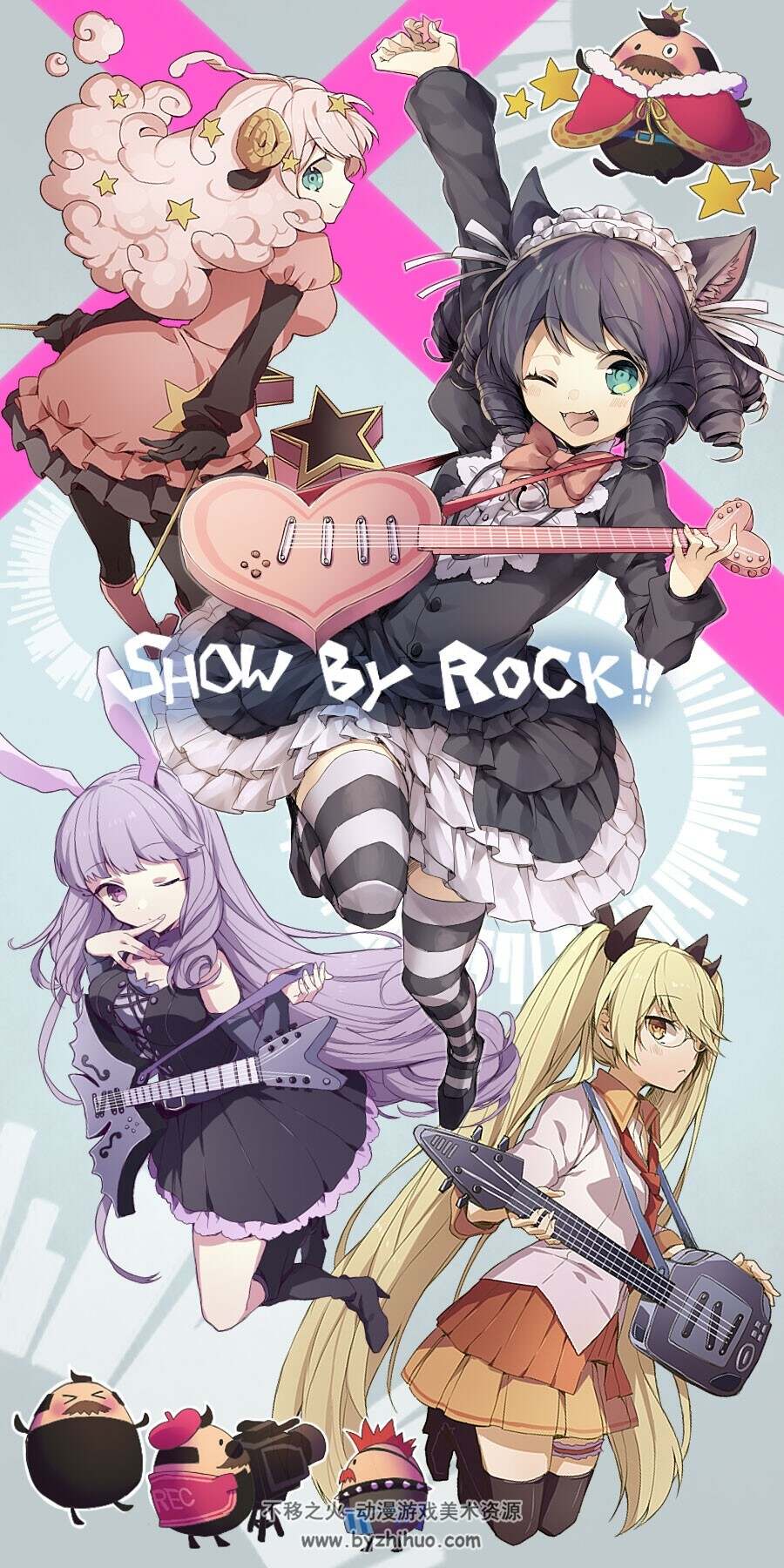 SHOW BY ROCK!! 角色插画壁纸美图 104P