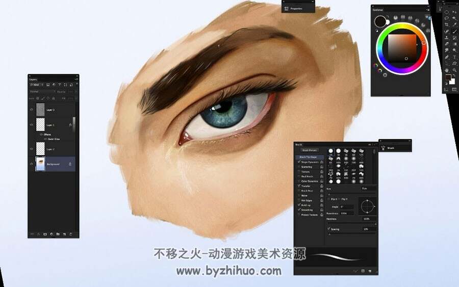 人类眼睛CG绘画技术视频教程