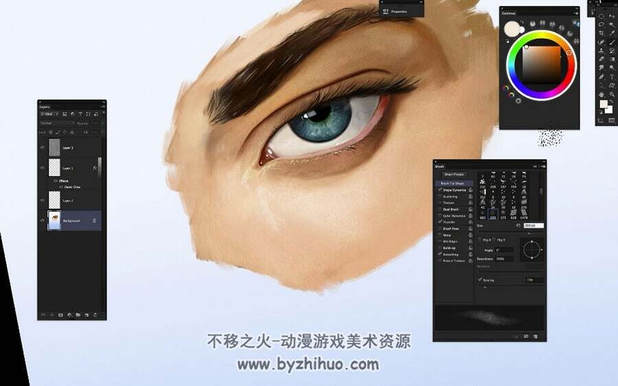 人类眼睛CG绘画技术视频教程