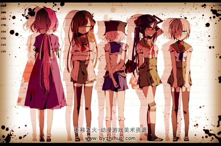 学园孤岛 角色插画壁纸美图分享 303P