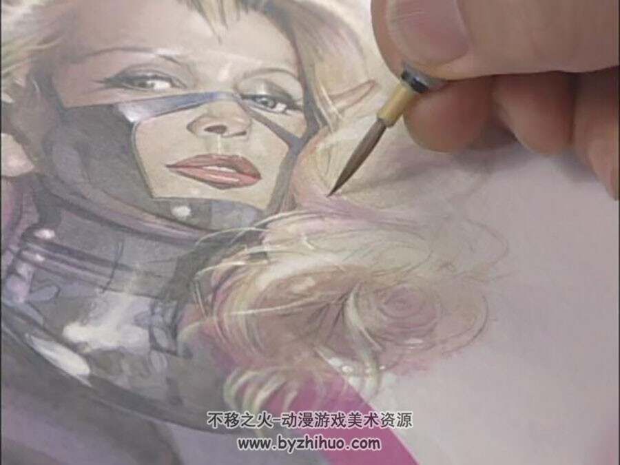Sorayama空山基 欧美性感御姐插画绘画完整过程视频