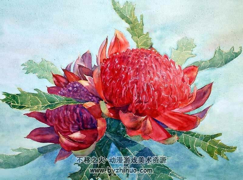 澳洲水彩画家 乔卡特赖特 Joe Cartwright  风景花卉水彩画合集