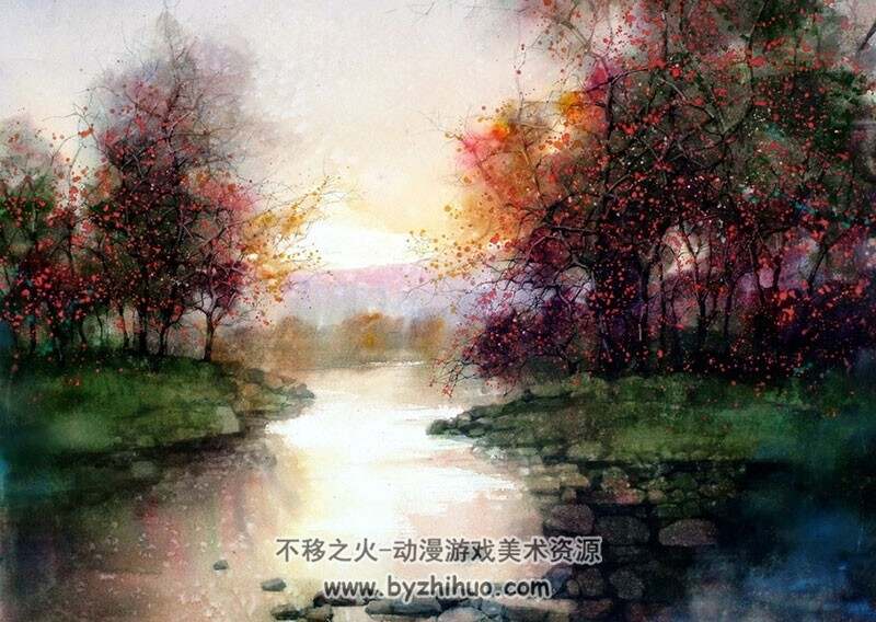 十余个华人画家的水彩作品合集 82P